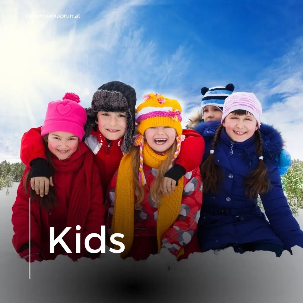 Kinder beim winterlichen Schneevergnügen in Zell am See-Kaprun