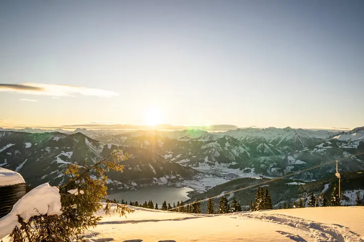 A sunrise in winter — Zell am See-Kaprun, Austria