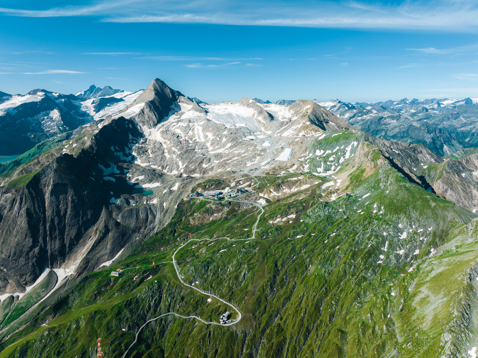 Aerial view of the Kitzsteinhorn