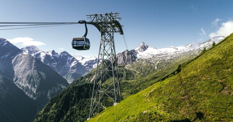 Blick von der 3K K-onnection Richtung Kitzsteinhorn-Gletscher