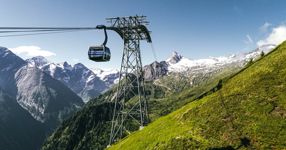 Blick von der 3K K-onnection Richtung Kitzsteinhorn-Gletscher