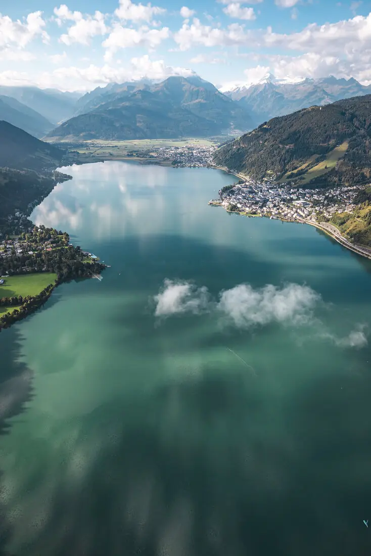 View of Lake Zell from above — Zell am See-Kaprun, Austria