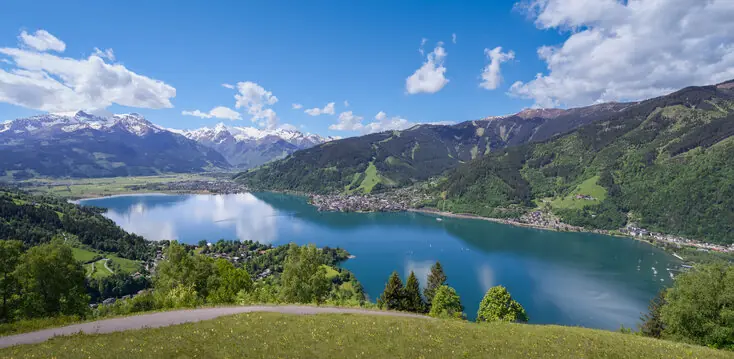 View from Mitterberg of Zell am See-Kaprun and Lake Zell