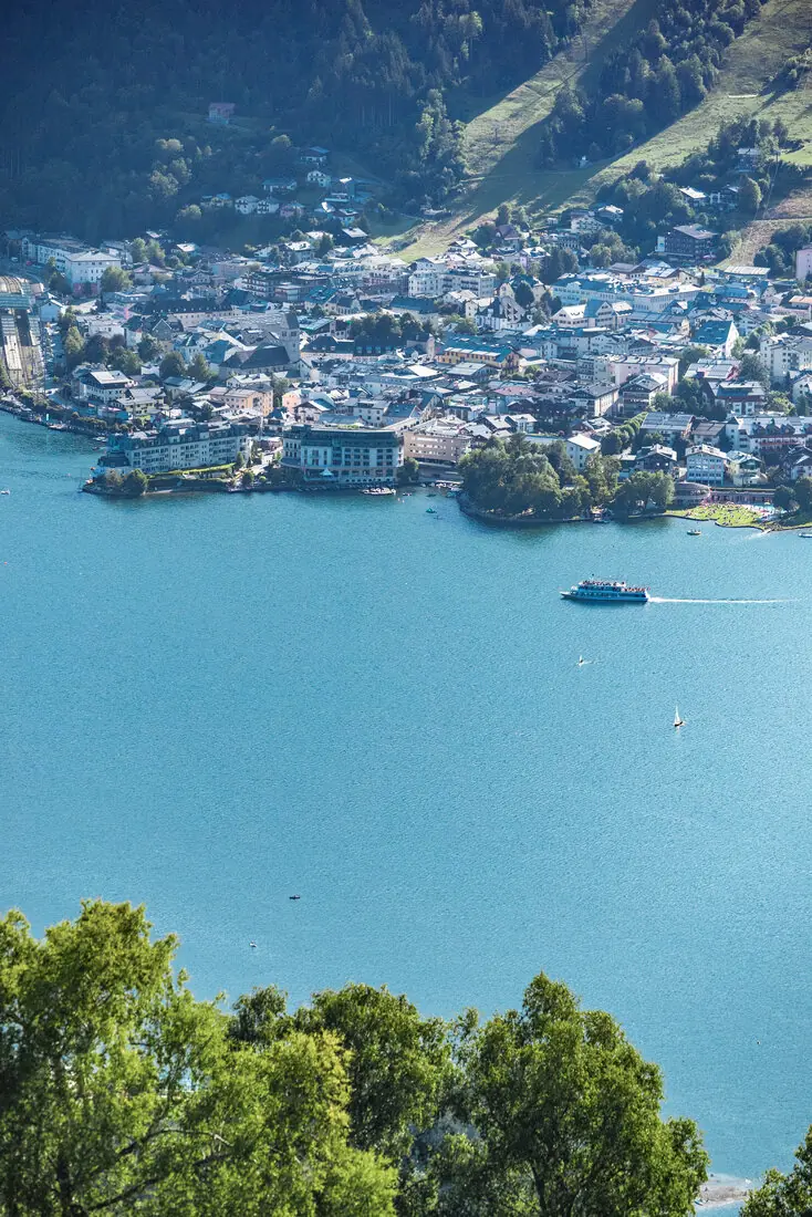 View towards Lake Zell and the center of Zell am See
