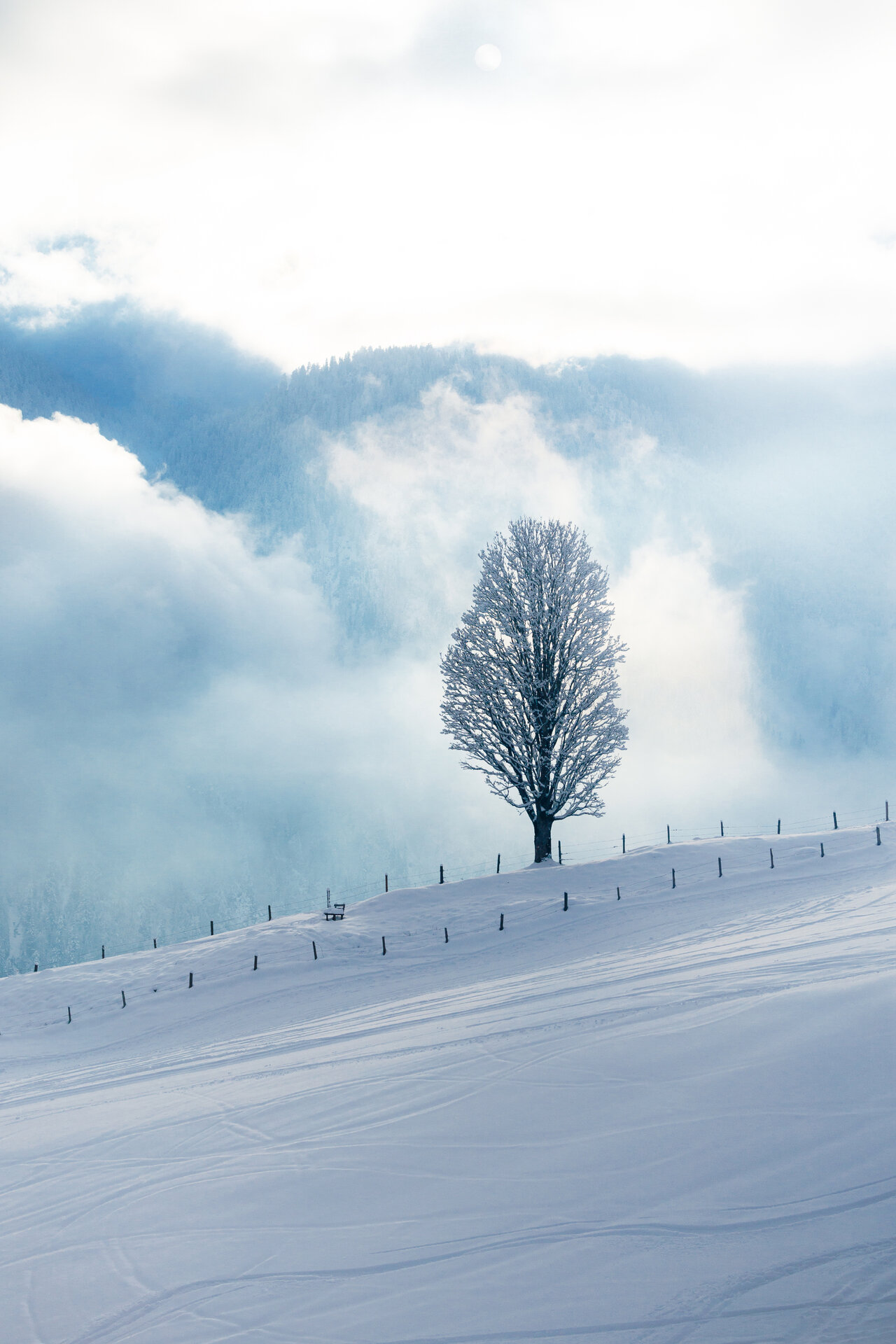 Winter landscape of Zell am See-Kaprun