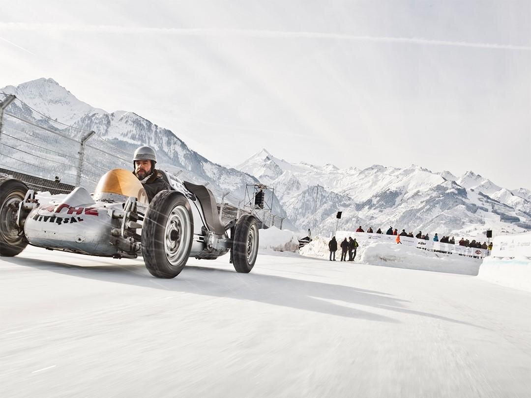 Car at the GP Ice Race at Zell am See airfield