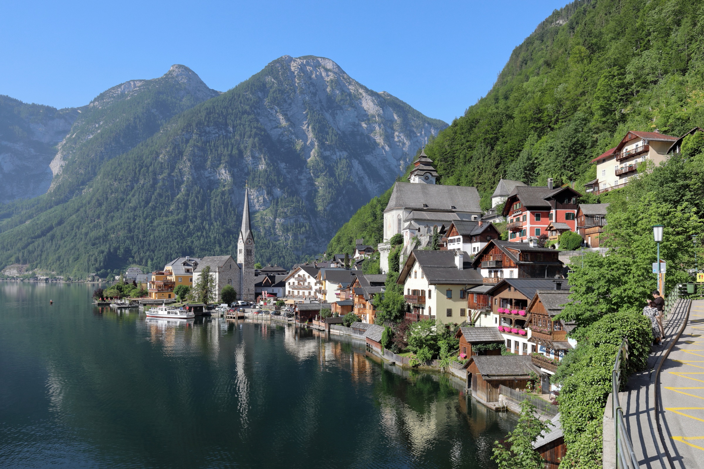Nordostansicht von Hallstatt am Hallstätter See