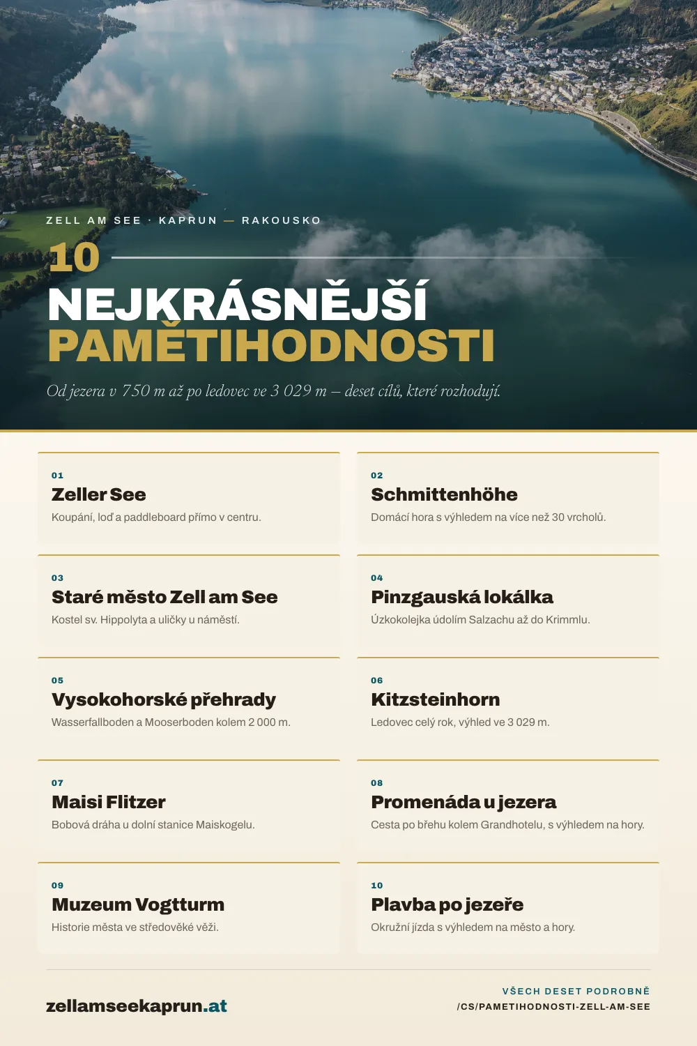 10 nejkrásnějších pamětihodností v Zell am See, které nesmíte vynechat