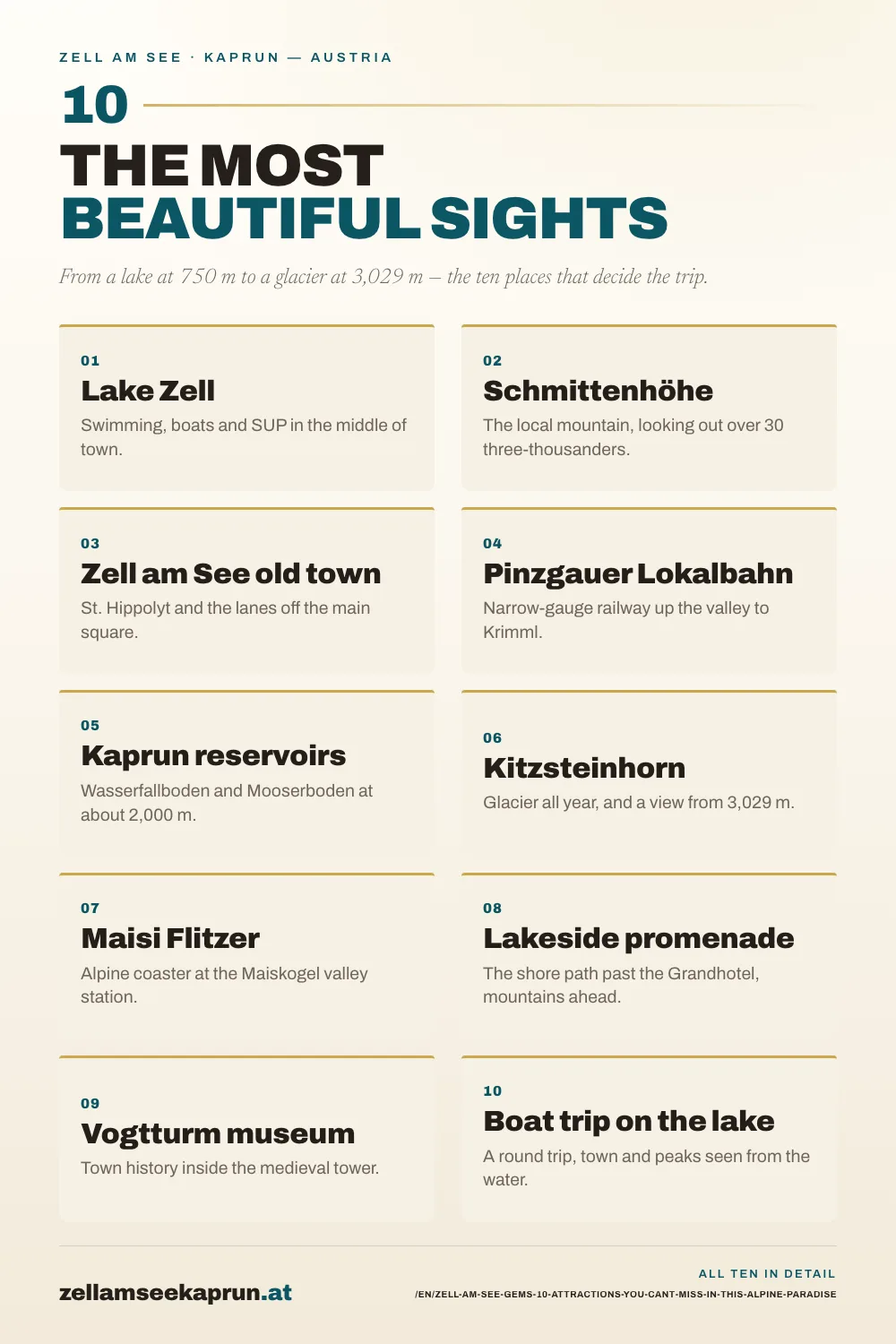 Infographic: The 10 Most Beautiful Attractions in Zell am See You Shouldn’t Miss