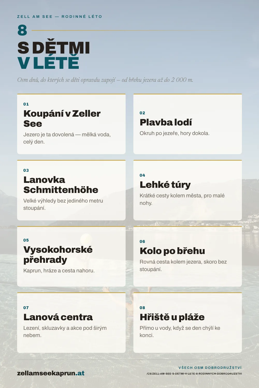 Zell am See s dětmi v létě — 8 rodinných dobrodružství