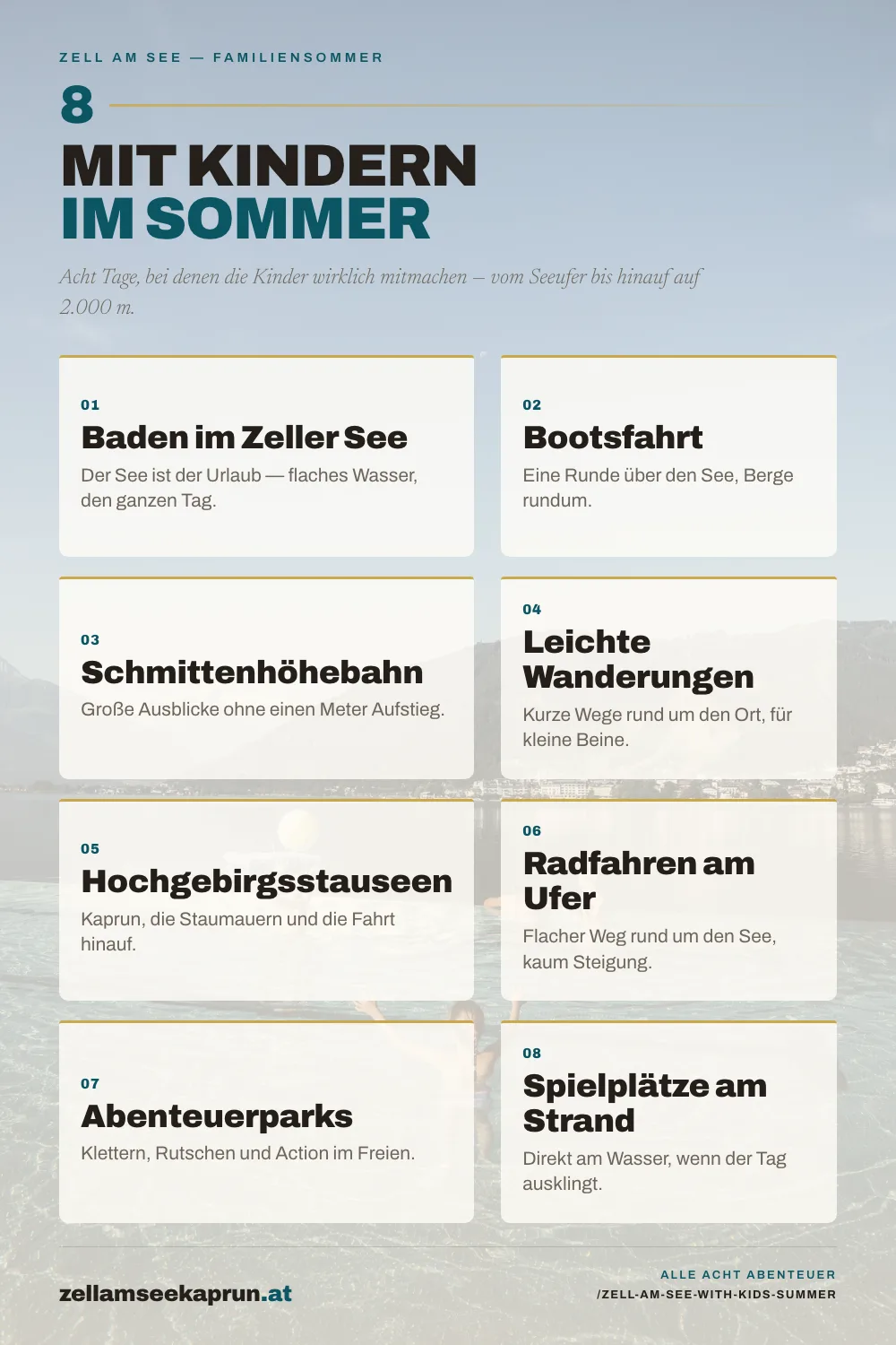 Zell am See mit Kindern im Sommer – 8 Familienabenteuer