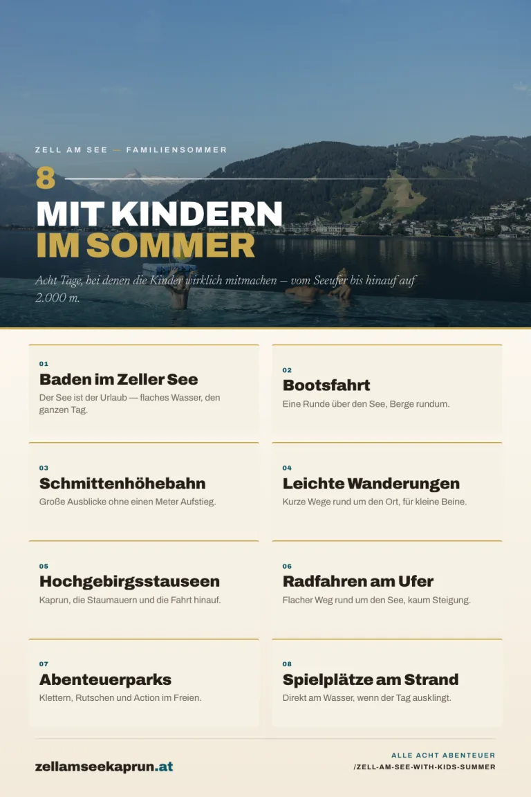 Zell am See mit Kindern im Sommer – 8 Familienabenteuer