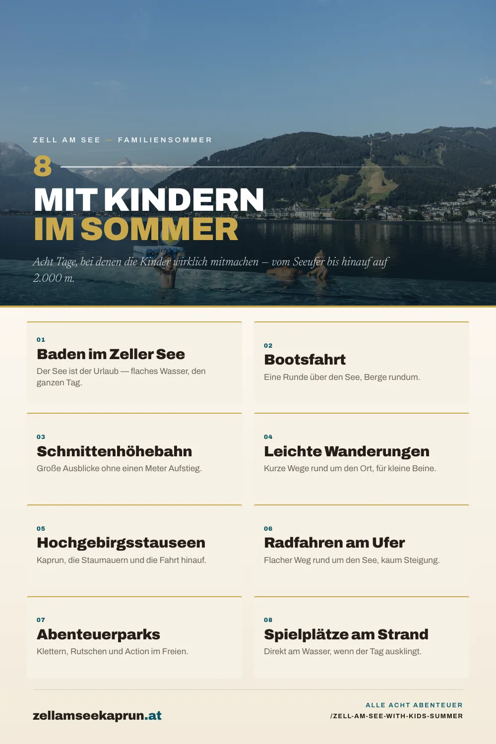 Zell am See mit Kindern im Sommer – 8 Familienabenteuer
