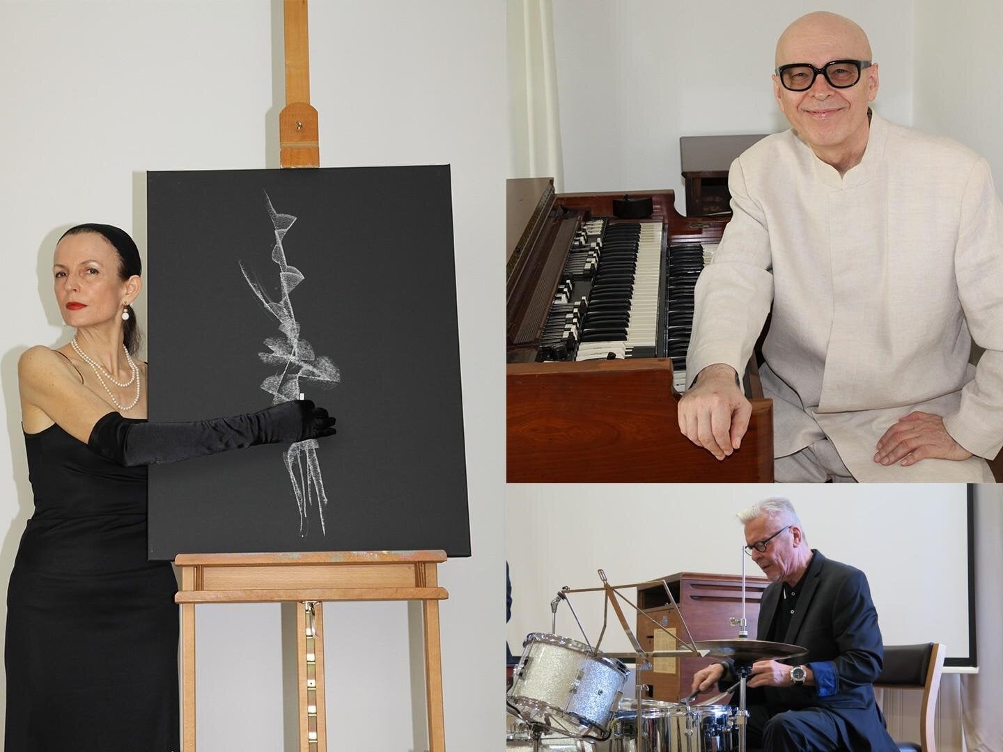Live painting and live music performance at the Grand Hotel