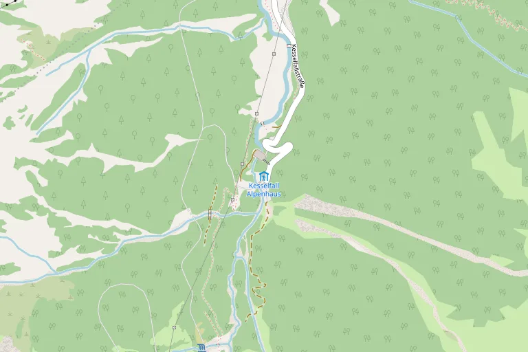Mapa com a localização de Kasse Kesselfall