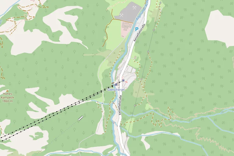 Map showing the venue Kitzsteinhorn