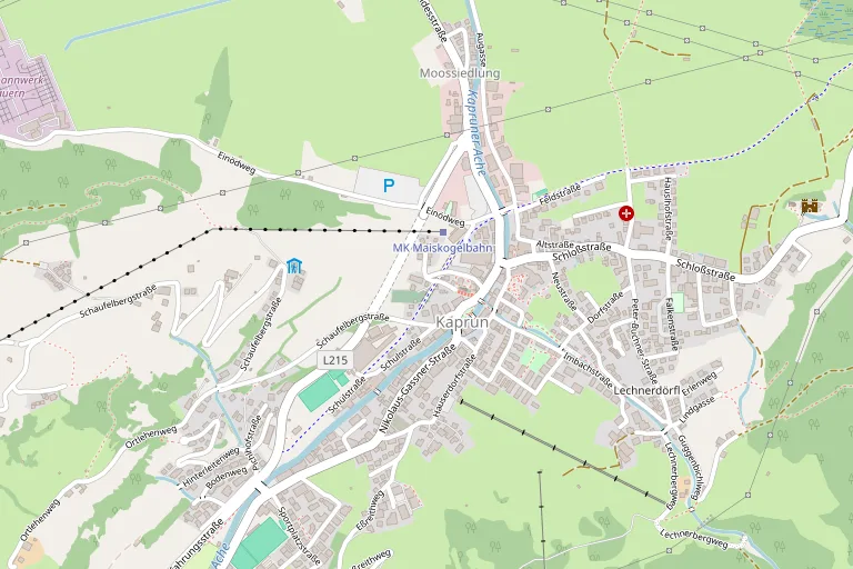 Map showing the venue Kirchbichl Kaprun