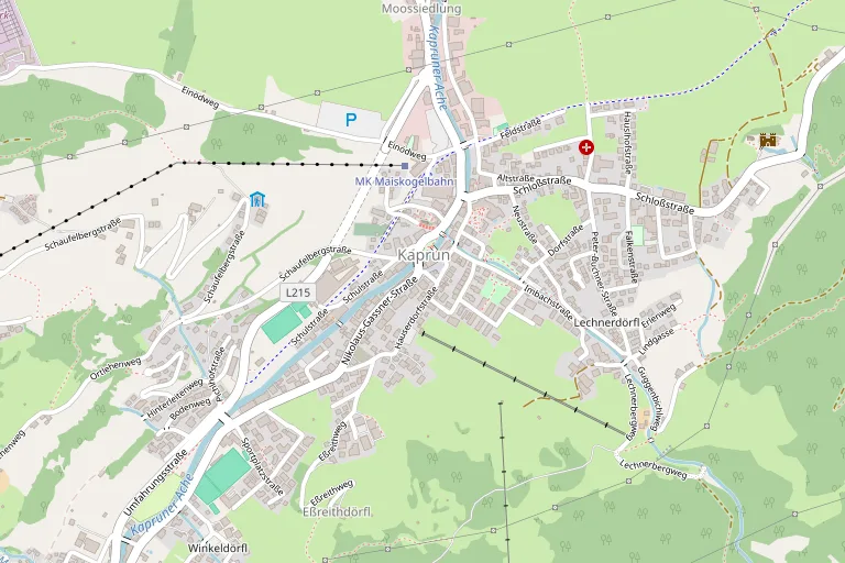 Mapa amb la ubicació de Bründl Sports Bikeworld Kaprun
