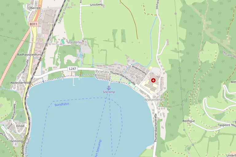 Map showing the venue Seecamp
