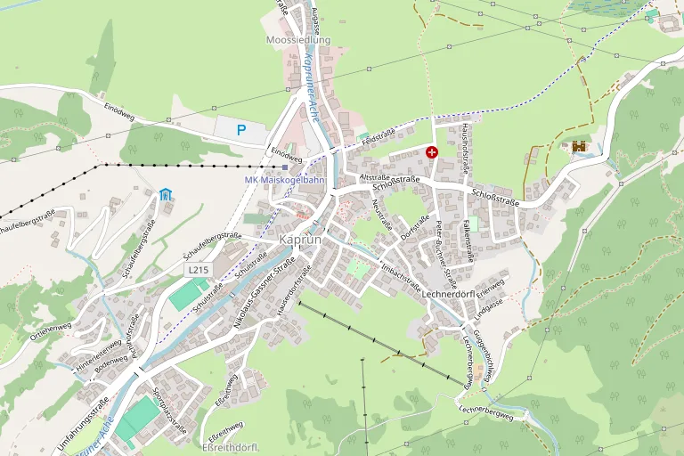 Map showing the venue Musikpavillon Kaprun Parkstrasse