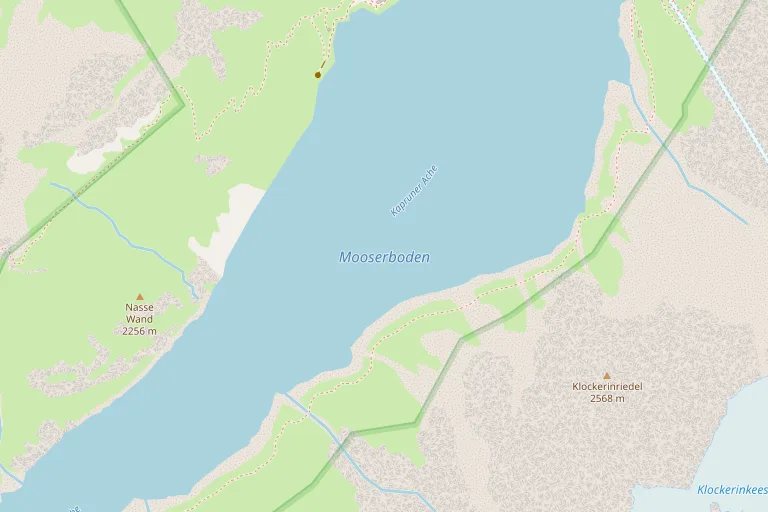 Karte mit dem Veranstaltungsort Nationalpark-Infohütte Mooserboden