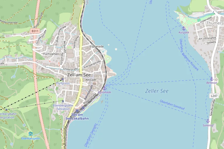 Mapa amb la ubicació de Grand Hotel Zell am See