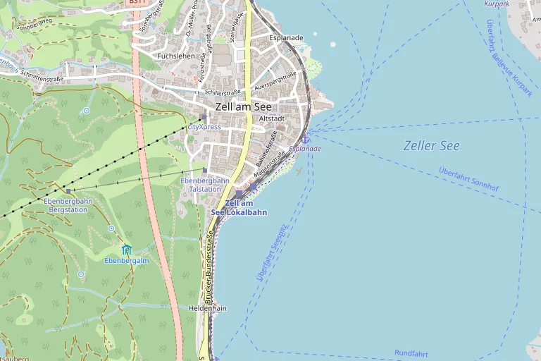Mapa com a localização de Elisabethpark