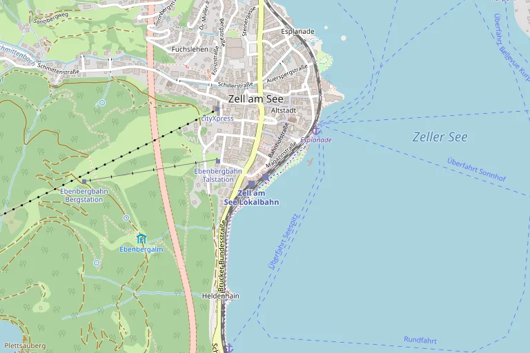 Map showing the venue Zell am See